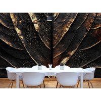 Goldblätter 3D-Tapete Kunst Wohnzimmer Selbstklebende Tapete Peel & Stick-Tapete Schlafzimmer-Tapete von WallMuralPro