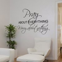 Beten Sie Über Alles Sorgen Um Nichts Familie Vinyl Bild Schriftzug Wandtattoo - 139 Beten Sie Über Alles Sorgen Um Nichts Familie Vinyl Bild Schriftzug Wandtattoo - 139 von WallPlaza