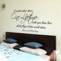 I Würde Lieber Teilen One Lifetime With You - Der Herr Der Ringe Aufkleber Anführungszeichen 138 von WallPlaza