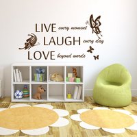 Inspirierende Vinyl Zitate Leben Liebe Wand Worte Wandaufkleber - 003 von WallPlaza