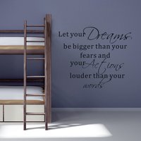 Lassen Sie Ihre Aktionen Mehr Als Worte - Kinder Zimmer Wand Aufkleber Inspirierende Vinyl Zitat 171 von WallPlaza