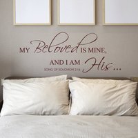 Schlafzimmer Wand Aufkleber Meine Geliebte Ist Mein, Und Ich Bin Seiner Zitat Vinyl Wall Decals Hochzeit Liebe Romantisch - 110 von WallPlaza