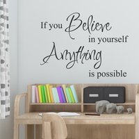 Wenn Sie An Sich Selbst Glauben-Alles Möglich Wand Aufkleber Zitat Kunst - 116 Ist Wenn Sie An Sich Selbst Glauben-Alles Möglich Wand Aufkleber Zitat Kunst - 116 Ist von WallPlaza