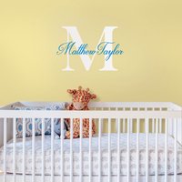 Personalisierte Name Wand Aufkleber Monogramm Initial, Benutzerdefinierte Kinderzimmer Dekor Personalisierte Name Wand Aufkleber Monogramm Initial, Benutzerdefinierte Kinderzimmer Dekor von WallQuoteDecal