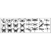 Set Schmetterlinge Und Libellen Vinyl Wandtattoa Sticker Kollektion Natur Illustration Kinderzimmer von WallSlapStudios