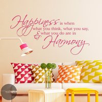 Glück Ist, Wenn Was Sie Denken Sagen Und Tun, Sind in Harmonie Gandhi Vinyl & Wandaufkleber von WallSpiceDecals
