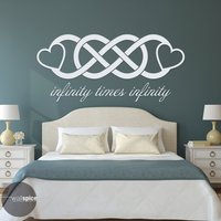 Infinity Times With Hearts Vinyl Wandtattoal Aufkleber Double Infinite Hochzeitstag von WallSpiceDecals