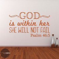 Psalm 465 Gott Ist in Ihr Sie Schlägt Nicht Fehl, Vinyl & Wandaufkleber von WallSpiceDecals