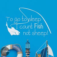 Um Zu Schlafen Ich Count Fisch Nicht Schafe Vinyl & Wandaufkleber von WallSpiceDecals