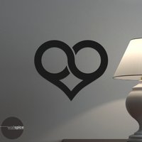 Unendliche Liebe Herz Unendlich Vinyl & Wandaufkleber von WallSpiceDecals