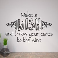 Wünsch Und Werfen Sie Ihre Sorgen Um Den Wind Vinyl & Wandaufkleber Wünsch Und Werfen Sie Ihre Sorgen Um Den Wind Vinyl & Wandaufkleber von WallSpiceDecals