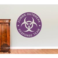 Zombie Outbreak Response Team Vinyl Wall Decal Aufkleber Biohazard von WallSpiceDecals