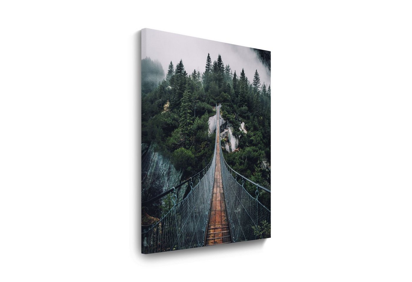 WallSpirit Leinwandbild "Die Hängebrücke" - XXL Wandbild, Leinwandbild geeignet für alle Wohnbereiche WallSpirit Leinwandbild "Die Hängebrücke" - XXL Wandbild, Leinwandbild geeignet für alle Wohnbereiche von WallSpirit