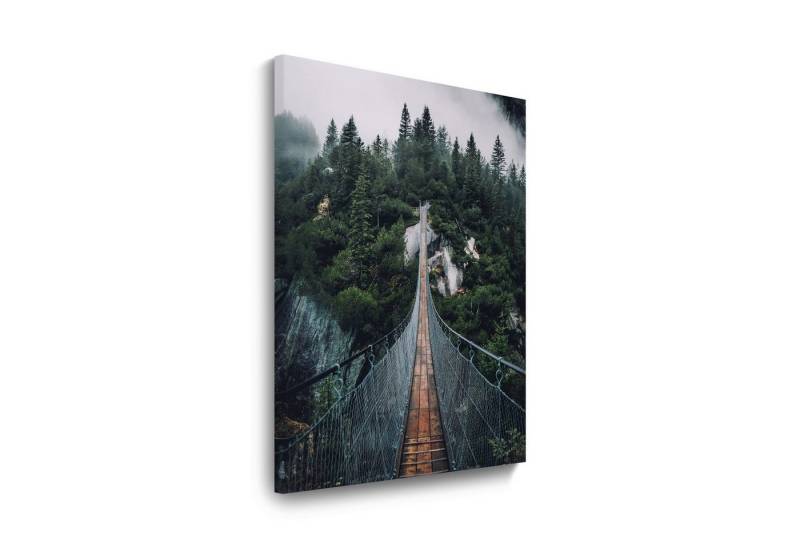 WallSpirit Leinwandbild "Die Hängebrücke" - XXL Wandbild, Leinwandbild geeignet für alle Wohnbereiche WallSpirit Leinwandbild "Die Hängebrücke" - XXL Wandbild, Leinwandbild geeignet für alle Wohnbereiche von WallSpirit