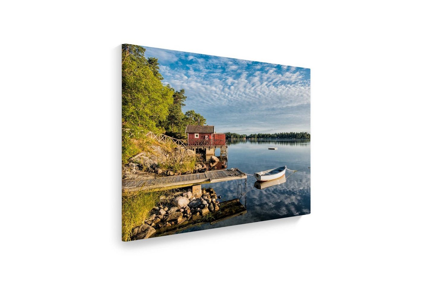 WallSpirit Leinwandbild "Schären - Schwedische Küste" - XXL Wandbild, Leinwandbild geeignet für alle Wohnbereiche WallSpirit Leinwandbild "Schären - Schwedische Küste" - XXL Wandbild, Leinwandbild geeignet für alle Wohnbereiche von WallSpirit