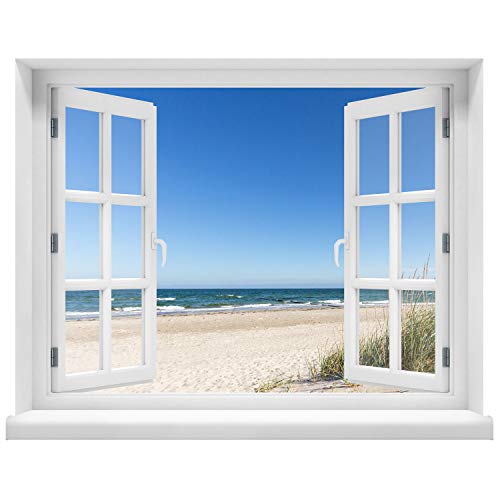 Wandtattoo - Fenster mit Aussicht Ostsee 80 x 62 cm – Wandsticker von WallSpirit