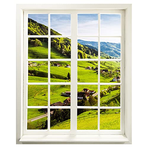 Wandtattoo - Fenster mit Aussicht "Schwarzwald" 99 x 120 cm - Wandaufkleber - Wandsticker von WallSpirit