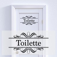 Türaufkleber Toilette - Türbeschriftung Im Vintage-stil Ornament Aufkleber Wc Tür Deko Selbstklebend & Farblich Wählbar Türaufkleber Toilette - Türbeschriftung Im Vintage-stil Ornament Aufkleber Wc Tür Deko Selbstklebend & Farblich Wählbar von WallabyDreams