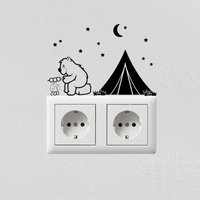 Wandtattoo Bär Grillt Marshmallows Am Lagerfeuer - Camping Deko Mit Zelt Wandsticker Für Lichtschalter & Steckdosen Kinderzimmer Natur Wandtattoo Bär Grillt Marshmallows Am Lagerfeuer - Camping Deko Mit Zelt Wandsticker Für Lichtschalter & Steckdosen Kinderzimmer Natur von WallabyDreams