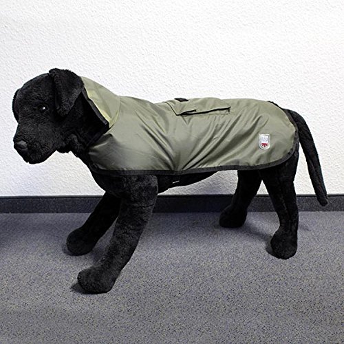 Wallace & Jones | Hundemantel Eisbär | Regenmantel | Rain Coat Pocket Olive Rückenlänge ca. 95cm von Wallace & Jones