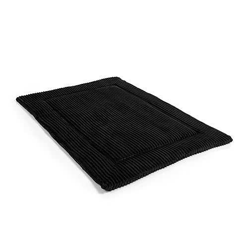 Wallace & Jones | Liegematte Cardi, Liegekissen für Hunde - schwarz | XXL | ca. 130 x 90 cm von Wallace & Jones