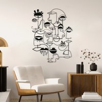 Abstrakte Kunst Pablo Picasso, Halloween Türhänger, Wand Formen, Schwarz Metall Wandkunst, Seltsames Wohndekor von WalladoraHomeDecor