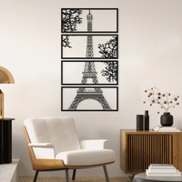 Eiffelturm Metallwandkunst, Moderne Wanddekoration, Metallwandschild, Eiffelturm, Bürodekoration, Sport-Wohnkultur von WalladoraHomeDecor