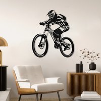 Mountainbike Wanddekor, Metallwandskulptur, Geschenke Für Biker, Metall Schwarze Fahrradkunst, Metallfahrradwandkunst, Fahrradwandkunst, Geschenk von WalladoraHomeDecor