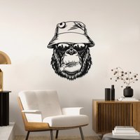 Spaß Gorilla Metall Wandkunst, Mann Höhle Wand-Dekor, Gorilla-Wand-Dekor, Wohnzimmer-Dekor, Spielzimmer-Dekor, Indie-Raum-Dekor von WalladoraHomeDecor