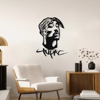 Tupac Metallwandkunst, 2Pac Wanddekor, 2Pac Wandschild, Poster, Geschenke Für Rapper, Musikstudio Wandkunst, Rapper Geschenke, Rap-Dekor von WalladoraHomeDecor