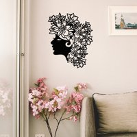 Weibliches Gesicht Metallwandkunst, Schwarze Frau, Moderne Wanddekoration, Einzigartiges Wanddekor, Kunstwerk, Wandbehänge, Weibliche Raumkunst von WalladoraHomeDecor