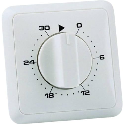 Wallair 20100249 Unterputz-Timer analog Tagesprogramm 30 min 3680W IP20 2polig von Wallair