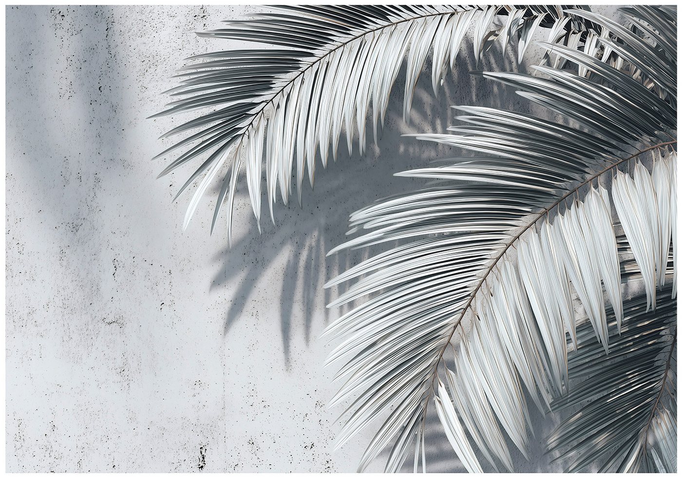 Wallarena Fototapete Blätter Beton Abstrakt Vlies Tapete Wohnzimmer Schlafzimmer Wandtapete, Glatt Vlies Washable, Blätter, Weiß, Beton, Grau, (Packung, 2 St., Vlies Fototapete), Vliestapete Weiß Wohnzimmer Schlafzimmer Küche Tapete + Kleister von Wallarena