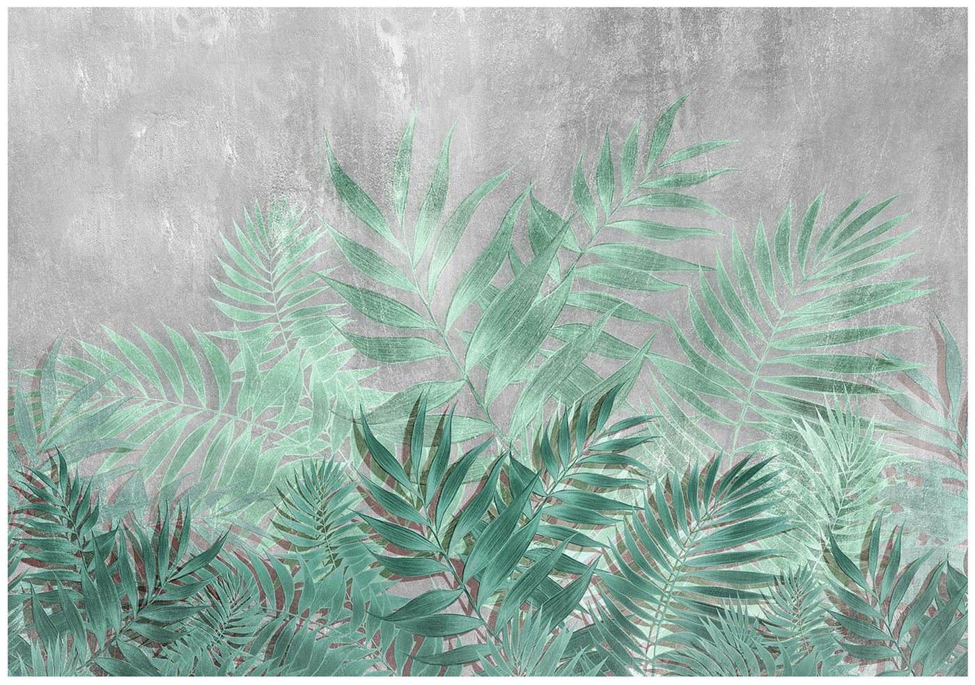 Wallarena Fototapete Blätter Beton Grün Vlies Tapete Wohnzimmer Schlafzimmer Wandtapete, Glatt Vlies oder Struktur Vinyl, Blätter, Beton, Grün, Grau, Struktur, (Vlies Fototapete, Vlies Fototapete), Vliestapete Grün Wohnzimmer Schlafzimmer Küche Tapete + Kleister von Wallarena