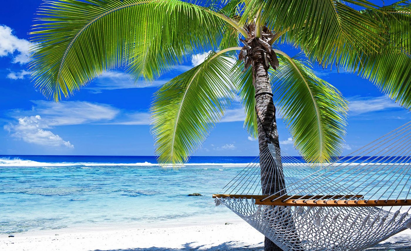 Wallarena Fototapete Strand Meer Palmen Tropisch Natur Vlies Tapete für Wohnzimmer oder Schlafzimmer Vliestapete Wandtapete Motivtapete, Glatt, Strand, Vliestapete inklusive Kleister von Wallarena