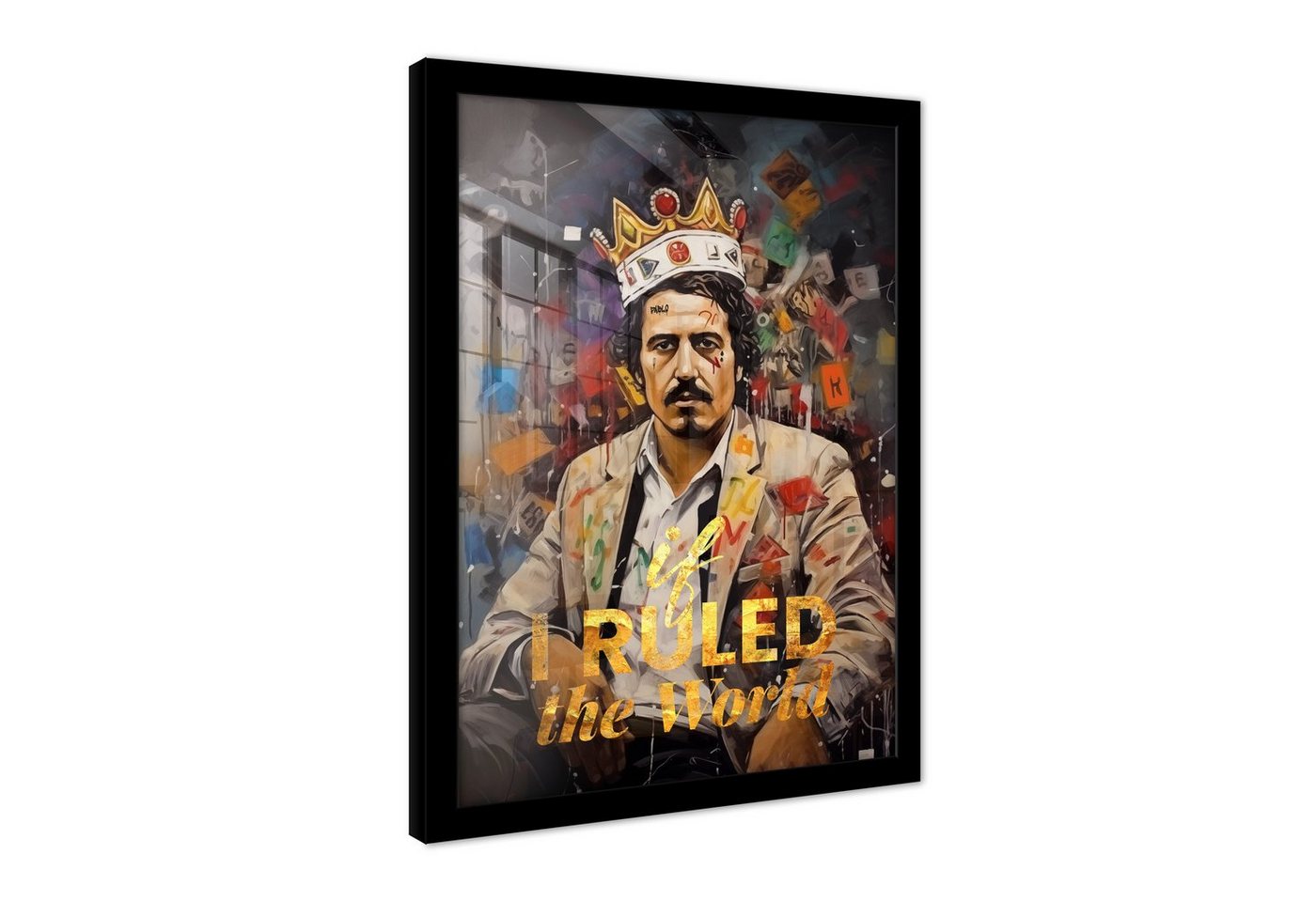 Wallarena Poster Motivation Escobar Wohnzimmer Schlafzimmer Kunstdruck Wandbild XXL, Motivation Poster Bild (Premium Poster mit Rahmen / Ohne Rahmen, 1 St), Groß Wandbilder Größen zur Auswahl: 30x40 cm / 50x70 cm / 70x100 cm von Wallarena