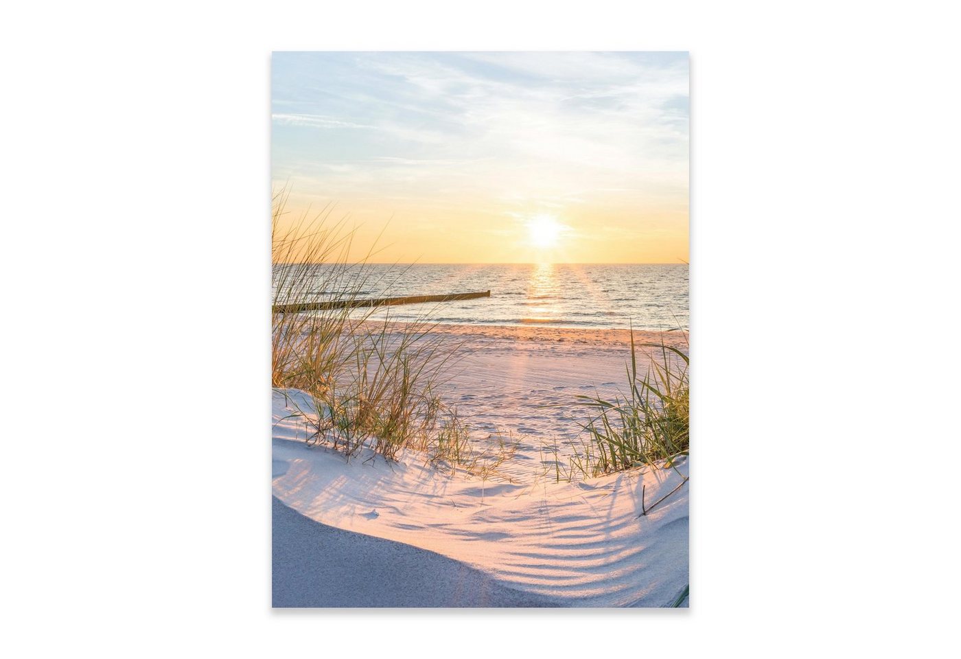 Wallarena Poster Strand Meer Natur Wohnzimmer Schlafzimmer Kunstdruck Wandbild XXL, Landschaft (OHNE RAHMEN PREMIUM POSTER, 1 St), Poster Küche Wohnzimmer Flur 30x40 / 50x70 / 70x100 Wandbilder von Wallarena