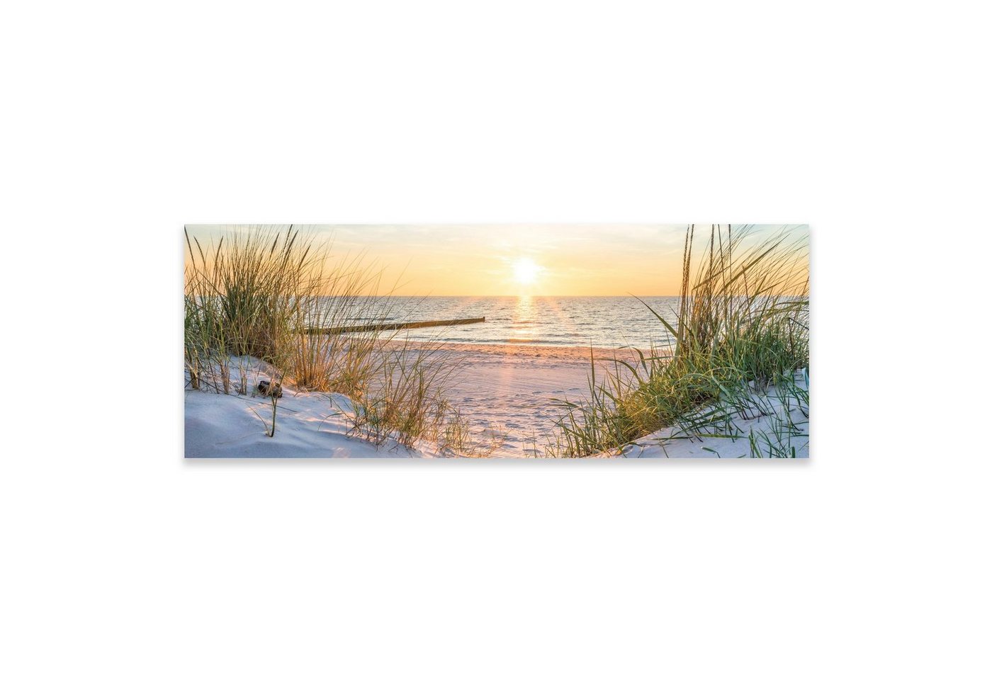 Wallarena Poster Strand Meer Natur Wohnzimmer Schlafzimmer Kunstdruck Wandbild XXL, Natur (Panorama auf Poster), Premium Poster Ohne Rahmen von Wallarena