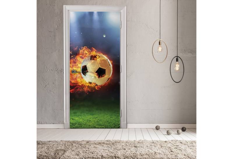 Wallarena Türtapete Selbstklebend Kinderzimmer Fussball Türposter Türfolie Türaufkleber Fototapete für Tür, 91x211 cm, Glatt, Fussball, Türtapete Selbstklebend von Wallarena