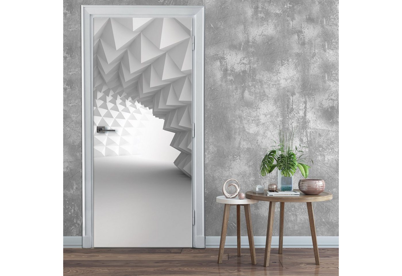 Wallarena Türtapete Selbstklebend Tunnel 3D Effekt Türposter Türfolie Türaufkleber Fototapete für Tür, 91x211 cm, Glatt, 3D-Optik, Türtapete Selbstklebend von Wallarena