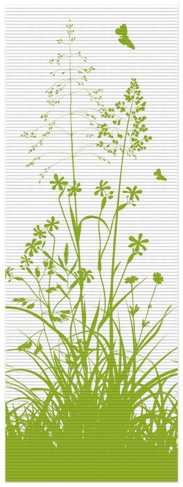 Schaum-Badematte Grüne Sommerwiese Wallario, Höhe 5.5 mm, rutschhemmend, geeignet für Fußbodenheizungen, Polymer-Schaum, rechteckig von Wallario