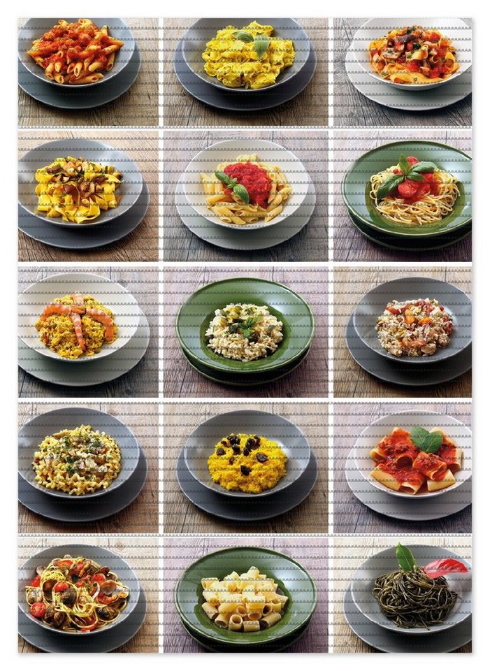 Wallario Schaum-Badematte Italienische Pasta, Höhe 5.5 mm, rutschhemmend, geeignet für Fußbodenheizungen, Polymer-Schaum, rechteckig von Wallario