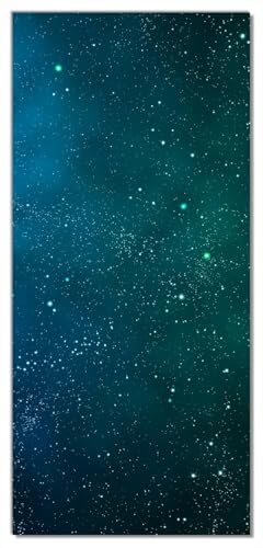 Wallario Selbstklebende Türtapete Sternenhimmel - Milchstraße und Sterne bei Nacht - Türposter 93 x 205 cm Abwischbar, rückstandsfrei zu entfernen von Wallario