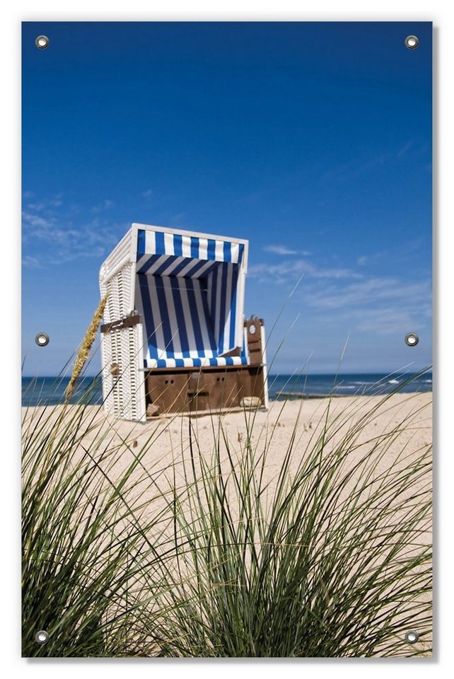 Sonnenschutz Strandkorb, Wallario, blickdicht, mit Saugnäpfen, wiederablösbar und wiederverwendbar von Wallario