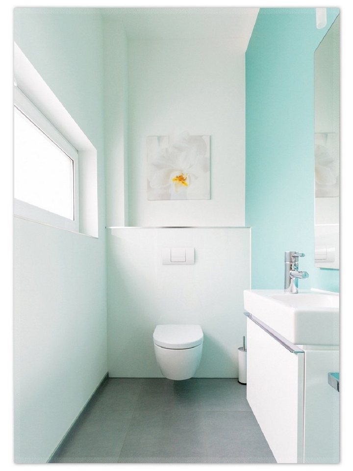 Wallario Teppich Badezimmer Gästetoilette Innenansicht - WC und Waschbecken, rechteckig, rutschfest Wallario Teppich Badezimmer Gästetoilette Innenansicht - WC und Waschbecken, rechteckig, rutschfest von Wallario