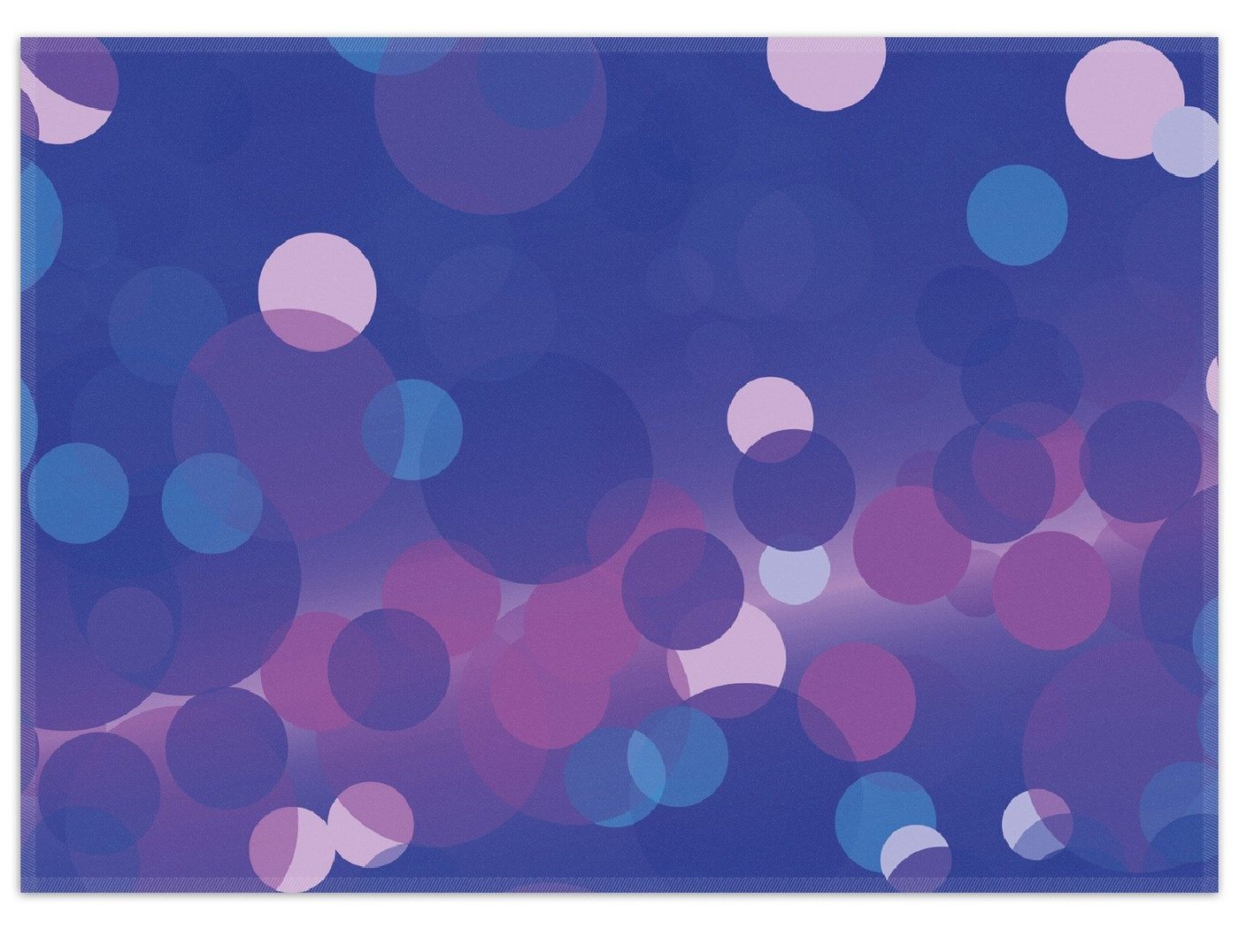 Teppich Blaue Kreise mit pink - harmonisches Muster, Wallario, rechteckig, rutschfest von Wallario