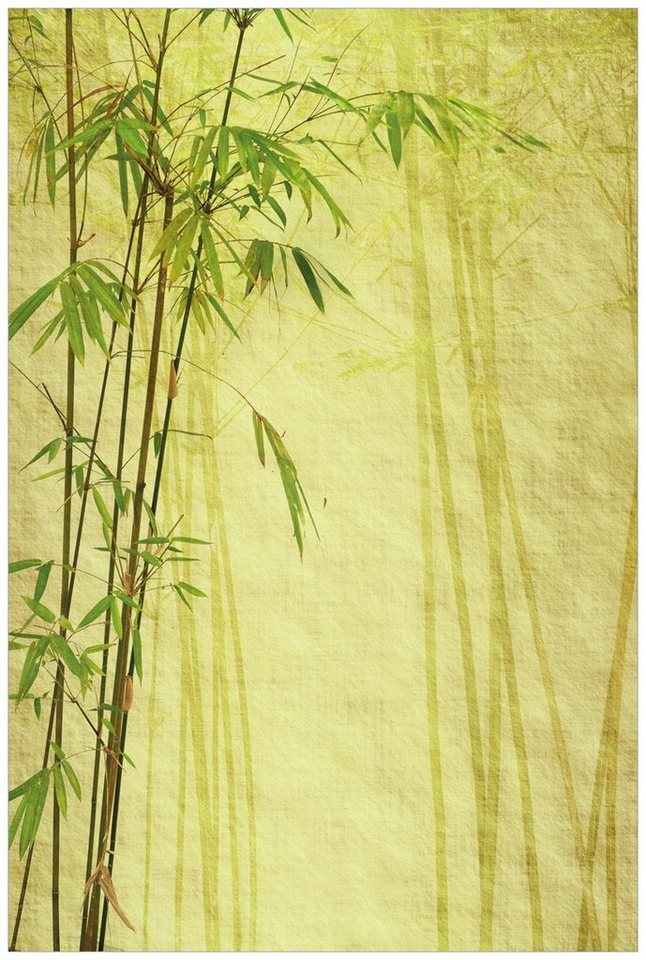 Wallario Acrylglasbild, Antiker Bambus, in verschiedenen Ausführungen von Wallario