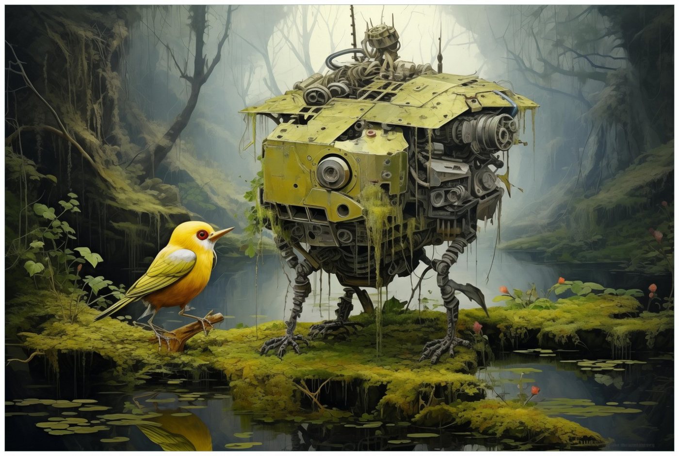 Wallario Acrylglasbild, Begegnung zweier Welten, in verschiedenen Ausführungen von Wallario