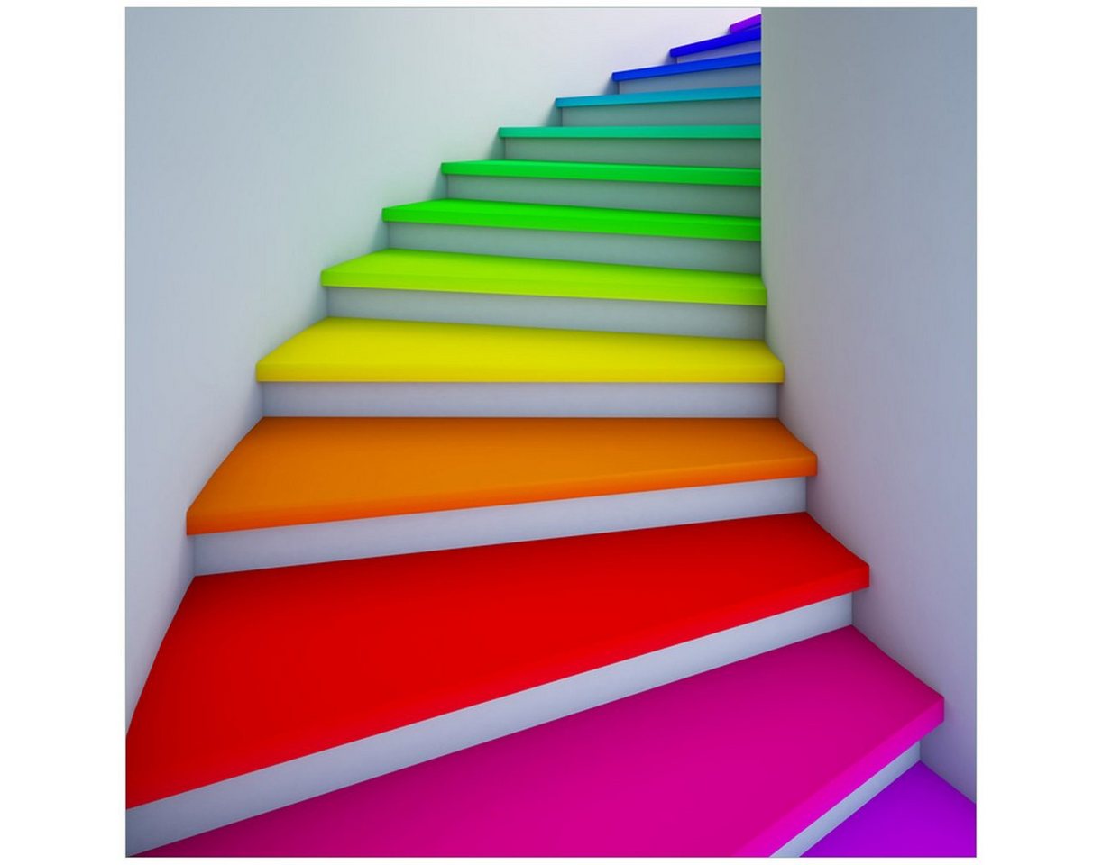 Wallario Acrylglasbild, Bunte Treppe, in verschiedenen Ausführungen Wallario Acrylglasbild, Bunte Treppe, in verschiedenen Ausführungen von Wallario
