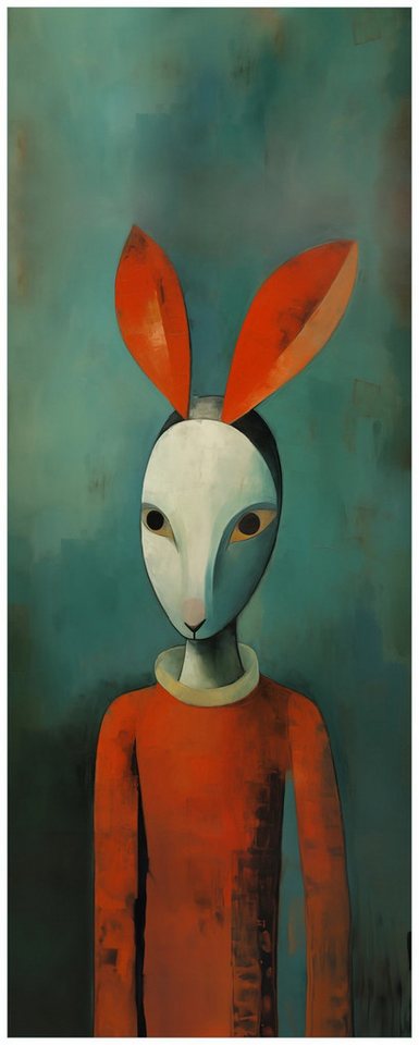 Wallario Acrylglasbild, Das Hasenporträt, in verschiedenen Ausführungen Wallario Acrylglasbild, Das Hasenporträt, in verschiedenen Ausführungen von Wallario